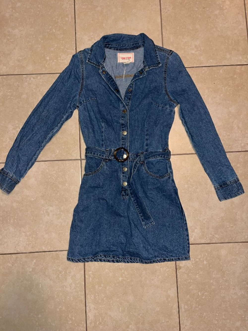 Lone Star Brand Western Denim Dress- Size Small